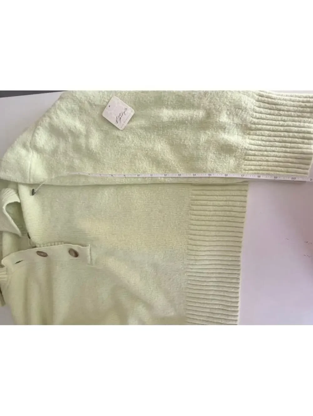 NWT Free People Matcha Melange Lime Green Knit Sweater Size XL